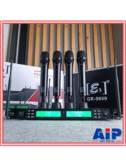 E3 GR-5600 ไมค์ลอย4ด้าม UHF ปรับความถี่ นำเข้าโดย PRO EUROTECH PROEUROTECH GR5600 GR 5600 ไมค์ลอย มือถือ 4ด้ามไมค์ เอไอ-ไพศาล