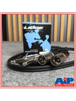 สายคู่ข้างละ2หัว 1.5เมตร LIDGE YM-712 สาย CANNON ผู้ - MIC สายดำ YM 712 YM712 สายสัญญาณเสียง XLR ผู้ ออก PHONE สายสัญญาณ