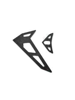 TL : Tail Fin 450 Carbon Stabilizer 1.2mm. แบบสั้น