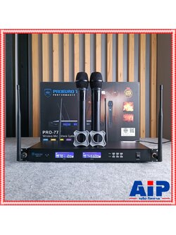 *ไม่มีกระเป๋า* PROEUROTECH PRO-777 ไมค์ลอยคู่UHF ไมค์ลอยปรับความถี่ มี2ช่วงความถี่ โปรยูโรเทค 4เสารับสัญญาณ PRO 777 PRO777 PRO EUROTECH เอไอ-ไพศาล