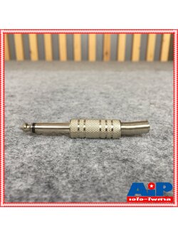 1ตัว ปลั๊กไมค์เหล็กสีเงิน ปลั๊กโมโน ปลั๊กไมค์โมโนท้ายสปริง P.MIC MONO ปลั๊กไมค์เหล็ก ปลั๊กไมค์สีเงิน ปลั๊กโมโนแบบเหล็ก เอไอ-ไพศาล