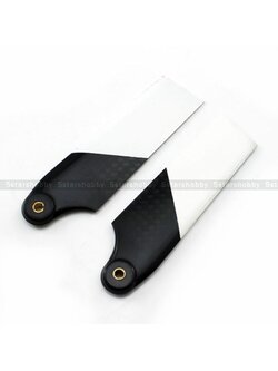 TL : 500 Tail Blade Carbon Fiber ใบหาง 70mm. ดำ/ขาว