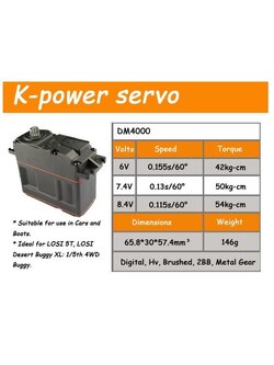K Power Servo DM4000 ** waterproof 54kg