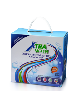 (นำเข้าจากบริษัทมาเลย์) เอ็กซ์ตร้า วอช ขนาด 3.3 กก. ผงซักฟอก สูตรเข้มข้น คุณภาพสูง