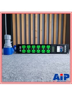 TECHCRON AC-32S ชุดโหลดไฟ 1เฟส ปลั๊กสีเขียว *สีฟ้า* ปลั๊กโหลดไฟ วัสดุเป็นเหล็ก พร้อมจอแสดงผล AC32S AC32 S AC-32 AC 32 S เอไอ-ไพศาล