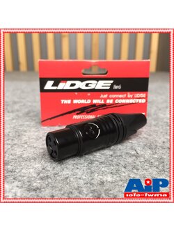 1ตัว XLR ตัวเมีย 3ขา LIDGE YM-001B แจ๊ค ปลั๊ก XLR ตัวเมีย CANNON แคนนอน YM001B YM 001 B สีดำขั้วชุบทอง ครับ