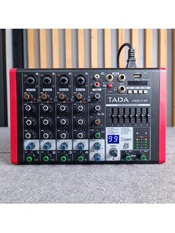 TADA FANCY-6P powermixer สีแดง มิกเซอร์อนาล็อก 6 แชนแนล บลูทูธ Bluetooth mixer เอฟเฟคแท้ 99DSP TA DA FANCY 6P FANCY6P เอไอ-ไพศาล