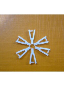 ก้ามปูพลาสติก 1.5mm. - สีขาว (4ชิ้น)