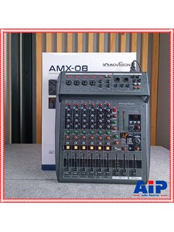 SOUNDVISION AMX-08 MIXER +++ เครื่องผสมสัญญาณ มิกเซอร์ อนาล็อก 8 CH ซาวด์ วิชั่น รุ่น AMX 08 AMX08 เอไอ-ไพศาล