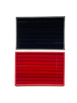 ถาดโชว์แหวน ถาดเสียบแหวน ถาดแหวน ถาดฟูกใส่แหวน ถาดแหวน ถาดเสียบแหวน สีดำ/สีแดง ขนาด 6.5X10,10x14 นิ้ว INCH4