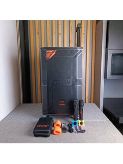 STORM RM-V6615 ตู้ลำโพงไม้ พร้อมไมค์ลอย2ตัว รองรับสัญญาณ Bluetooth MP3/USB RM V6615 ลำโพง RMV6615 บลูทูธ ลำโพงอเนกประสงค์ เอไอ-ไพศาล