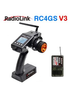 วิทยุ RC4GS V3 2.4G 5ช่อง + รีซีฟ R6FG ใช้ได้ไกล 400เมตร
