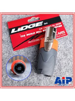 1ตัว LIDGE YM-126A สีส้ม สเปคคอนตัวผู้ เสริมเหล็ก สเปคคอนตัวผู้ สเปคคอนเสริมเหล็ก สเปคคอนลำโพง SPEAKON YM126A YM 126A เอไอ-ไพศาล