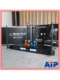 MICROTECH MT-555S ไมค์ลอยมือถือคู่UHF ไมค์ลอยคู่ ไมค์คาราโอเกะ MT-555S แถม อุปกรณ์ย้ายเสา กระเป๋าเก็บไมค์ MT 555 S MT 555S MT555S MICRO TECH ไมโครเทค เอไอ-ไพศาล