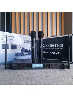 MICROTECH MT-777D V2 ไมค์ลอยมือถือคู่UHF ไมโครโฟนแบบไร้สายใช้ย่านความถี่ UHF มีDSP ในตัว MT 777 D II MT777D V2 เอไอ-ไพศาล