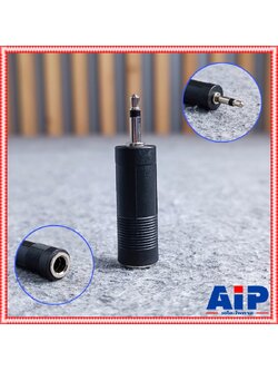 1ตัว ปลั๊ก TR MONO ท้าย แจ็คโฟนไมค์ ตัวเมีย / แจ็คไมค์ ออก AUX 3.5 แจ็คต่อ ตัวแปลง MIC ไมค์ เป็น TR โมโน AUX 3.5mm. Adapter MIC to 3.5mm / ตัวทดไมค์ ตัวลดไมค์