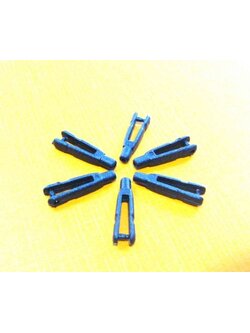 ก้ามปูพลาสติก 1.5mm. - สีดำ (4ชิ้น)