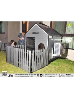 " 𝐍𝐎𝐑𝐃𝐈𝐂 𝐒𝐓𝐘𝐋𝐄 " บ้านหมา บ้านแมว #รองรับการติดแอร์ ❄️ ที่เน้นความเรียบง่าย สบายตา และเพิ่มรั้วกั้นโซนให้น้องๆวิ่งเล่นสบายๆอีกด้วย