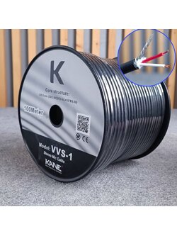 ขด100เมตร KANE VVS-1 สายไมค์สเตอริโอ สีดำ สายสัญญาณ VVS1 VVS 1 สายไมค์ST สายไมค์ 6mm สายชีลด์สเตอริโอ เอไอ-ไพศาล