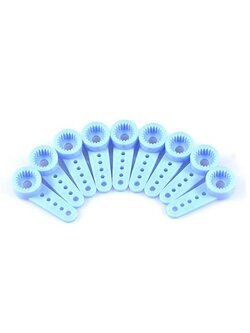 TL : Special Plastic Servo Arm For F3156/410M/Savox0257 - สีฟ้า (8ชิ้น)