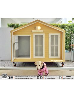 บ้านหมา บ้านแมว " 𝐍𝐎𝐑𝐃𝐈𝐂 𝐒𝐓𝐘𝐋𝐄 " มีตะแกรงเหล็ก มุ้งลวด พร้อมประตูบานสวิง ให้น้องๆเข้า-ออกเองได้ อากาศถ่ายเทได้ดี