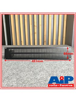 NPE BLANK PANEL 2U AIRFLOW แผ่นยึดแร็ค แผ่นปิดแร็ค 2 U แผ่นเหล็ก ปิดแร็ค มีช่องระบาย อุปกรณ์แร็ค เอไอ-ไพศาล