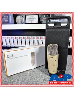 BEHRINGER C3 ไมค์โครโฟนสตูดิโอ C-3 ไมโครโฟนคอนเด็นเซอร์ C3 แบบ Large Dual-Diaphragm พร้อมแพทเทิร์นการรับเสียงปรับได้ +++