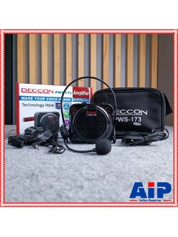 DECCON PWS-173 เครื่องเสียงคาดเอว เครื่องช่วยสอนแบบคาดเอว พร้อมไมค์คาดศรีษะ ชาร์จไฟได้ในตัว PWS 173 PWS173 เอไอ-ไพศาล