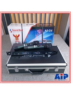 SOUNDBEST AS-04 ไมค์ลอยคู่ UHF ไมค์ลอยแบบถือ ไมโครโฟน ไมค์ลอยไร้สายแท้ ซาวด์เบส รุ่น AS 04 AS04 เอไอ-ไพศาล +++
