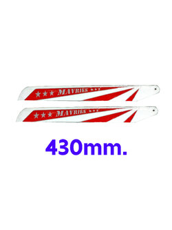 เบลด MAVRIKK 430mm Carbon Fiber CF Blades - สีแดง/ขาว