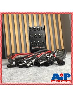 LIDGE YM-804-10M สายมัลติคอร์8IN 4OUT 10เมตร สายมัลติคอร์สำเร็จรูป พร้อมหัวแจ็ค พร้อมบล็อกสัญญาณ 8ช่องอิน 4ช่องเอ้าท์ ความยาว10เมตร YM 804 YM804 เอไอ-ไพศาล