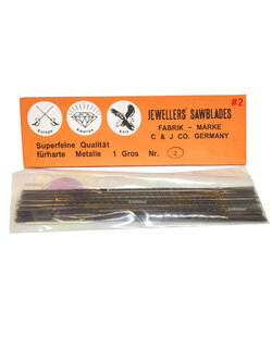 ใบเลื่อย เบอร์ 2 ใบเลื่อยฉลุตรานก ใบเลื่อยทอง อย่างดี 1กุรุส/12โหล/144ใบ/ชิ้น Jewellers sawblades made in germany