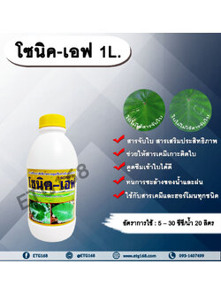 โซนิคเอฟ - โซนิค-80 1L. (คละแบบ) สารจับใบ สารเคลือบใบ สารเสริมประสิทธิภาพทางใบ สารเคมีเกาะติดใบพืช สารเคมีดูดซึมเข้าใบพืช