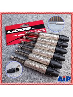 แพ็ค6ตัว LIDGE YM201D P.MIC MONO ปลั๊กโฟนโมโน 1/4 นิ้ว ท้ายยางสำหรับเข้าสาย รุ่น YM-201D YM 201 D YM 201D YM-201