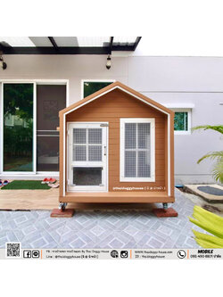 บ้านหมา บ้านแมว บ้านน็อคดาวน์ บ้านสัตว์เลี้ยง แบบพัดลมมีตะแกรงเหล็ก มุ้งลวดทุกหลัง By Thai Doggy House