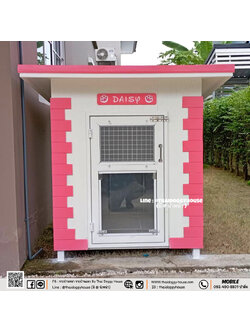บ้านหมา บ้านแมว บ้านน็อคดาวน์ บ้านสัตว์เลี้ยง แบบพัดลมมีตะแกรงเหล็ก มุ้งลวดทุกหลัง By Thai Doggy House