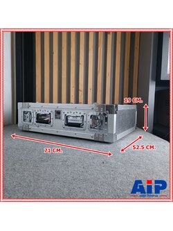 COMPACT B-3U 2ฝาหน้า-หลัง ลึก21" ผิวอลูมิเนียม แร็ค กล่องใส่เครื่องเสียง แร็คลึก21นิ้ว RACK3U เอไอ-ไพศาล