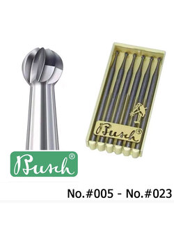 เม็ดมะยมบูช เม็ดมะยมตรานก FIG 1 Busch steel Bursfig1 1ตลับ/6ดอก ดอกสว่านหัวกลม ดอกมะยม เม็ดมะยม ดอกเจียร #005-#023