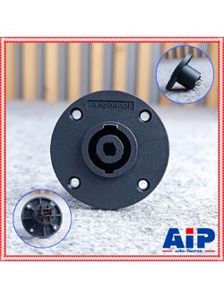 AMPHENOL ติดแท่นกลม JACK SPEAKON SP-4-MC J.SPEAKONตัวเมีย แจ็คลำโพงติดแท่น J.SPEAKONแบบกลม SP 4 MC SP4 MC สเปคค่อน