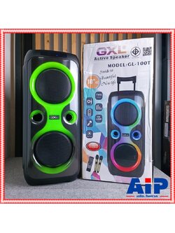 GXL GL-100T ลำโพง10นิ้วx2 พร้อม ไมค์ลอยคู่ รีโมท ทรง PARTYBOX PARTY BOX GL100T GL 100 T GL-100 T เอไอ-ไพศาล