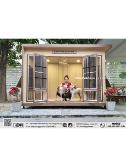 บ้านหมา บ้านแมว Box Style " ภายในกว้าง หลังใหญ่มาก ไม่อึดอัด พร้อมตะแกรงเหล็กดัด แถมมุ้งลวดให้ด้วยน้า น้องๆนอนสบายแน่นอน 🥰