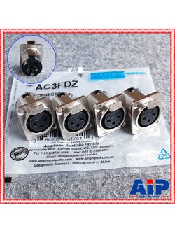 แพ็ค4ตัว AMPHENOL AC3FDZ XLR ติดแท่น ตัวเมีย แคนนอนเมียติดแท่น CANNONเมียติดแท่น เอไอ-ไพศาล