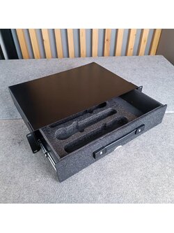 COMPACT DR212 ลิ้นชักRACK 2U 12นิ้ว+โฟม (มุมยุบ+รอยถลอก) RACK สำหรับเก็บไมค์หรืออุปกรณ์ต่างๆ ลิ้นชักRACK DR 212 เอไอ-ไพศาล
