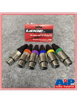 แจ๊ค XLR ตัวเมีย 3ขา LIDGE YM-001A / YM-001C มีให้เลือก 6สี ปลั๊ก XLR ตัวเมีย CANNON แคนนอน YM001A YM 001 A C