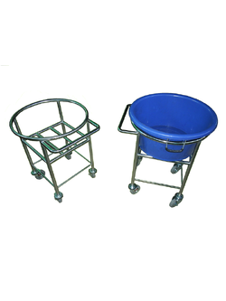 รถเข็นกลมสเตนเลส (กะละมังพลาสติก)