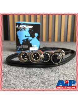 สายคู่ข้างละ2หัว 1เมตร LIDGE YM-710 สาย CANNON ผู้ - CANNON เมีย x2 สายดำ YM 710 YM710 สายสัญญาณเสียง XLR ผู้ ออก XLR เมีย ข้างละ2หัว สายสัญญาณ