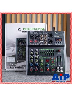 K.POWER K-4DSP MIXER เครื่องผสมสัญาณเสียง มิกเซอร์ Mixer 4 Channel 4 ช่องสัญญาณ มิกเซอร์อนาล็อก K POWER K 4DSP KPOWER K4DSP เอไอ-ไพศาล