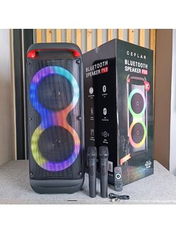 CEFLAR PX8 ลำโพง PARTY BOX ไมค์ลอย2ตัว ลำโพงเคลื่อนที่ ลำโพงปาร์ตี้ไร้สาย ลำโพง PX-8 PX 8 บลูทูธ เอไอ-ไพศาล
