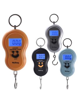 เครื่องชั่งกระเป๋าเดินทาง เครื่องชั่งผักผลไม้ เครื่องชั่งแขวนดิจิตอลแบบยิ้ม 50kg/10g Protable Electronic Scale