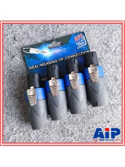 แพ็ค4ตัว NPE E-122A speakon สีน้ำเงิน สเปคคอน ตัวผู้ แจ็คสเปคคอน E 122 A สเปคคอนตัวผู้ สเปคคอนตู้ลำโพง E122 เอไอ-ไพศาล